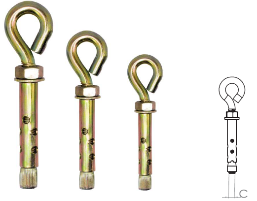 Kancalı Dübel Kapalı M6x90 (125/Paket)